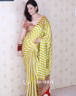 Mustard Yellow Color 1 Minute Ready to Wear Digitial Printed Crape Silk Saree