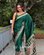 Green Color 1 Minute Ready to Wear Digitial Printed Crape Silk Saree