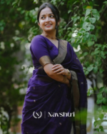 Navy Blue Color Premium Cotton Silk Saree With Classy Blouse