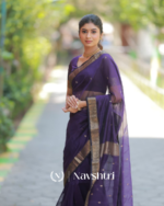 Navy Blue Color Premium Cotton Silk Saree With Classy Blouse