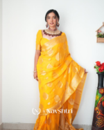 Yellow Color Premium Cotton Silk Saree With Classy Blouse - Image 2
