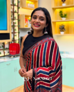 Multy Color Color 1 Minute Ready to Wear Digitial Printed Crape Silk Saree - Image 3