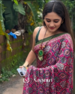 Pink Color 1 Minute Ready to Wear Digitial Printed Crape Silk Saree - Image 4