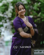 Navy Blue Color Premium Cotton Silk Saree With Classy Blouse - Image 3