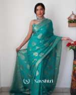 Bottle Green Color Premium Cotton Silk Saree With Classy Blouse - Image 3
