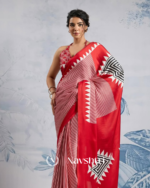 Orange Color 1 Minute Ready to Wear Digitial Printed Crape Silk Saree - Image 4