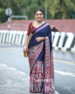 Maroon And Purple Color 1 Minute Ready to Wear Digitial Printed Crape Silk Saree