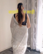 Hamsini - Graceful White Linen Saree with Black Border Design & Blouse Piece - Image 6