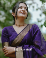 Navy Blue Color Premium Cotton Silk Saree With Classy Blouse - Image 5