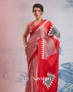 Orange Color 1 Minute Ready to Wear Digitial Printed Crape Silk Saree - Image 5