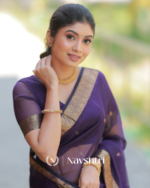 Navy Blue Color Premium Cotton Silk Saree With Classy Blouse - Image 6