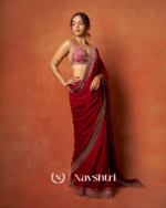 Dulcet Red Rangoli Silk Saree With Resplendent Blouse Piece