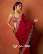 Dulcet Red Rangoli Silk Saree With Resplendent Blouse Piece - Image 2