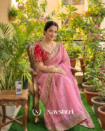 Seraglio Pink Fendy Silk Sequence Embroidery Work Saree With Stitched Blouse - Image 2