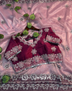 Assemblage Lavender Organza Silk Saree With Magnificat Full Stitched Blouse - Image 2