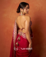 Dulcet Red Rangoli Silk Saree With Resplendent Blouse Piece - Image 3