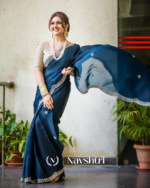 Blue Color Georgette Saree with Embroidery Design
