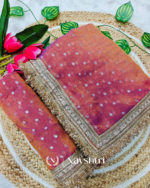 Scintillating Pink Moss Silk Zari Woven Fancy Lace Border Saree - Image 4
