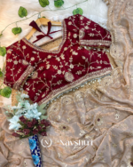 Blissful Beige Fendy Silk Sequence Embroidery Work Saree With Stitched Blouse - Image 4