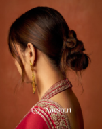 Dulcet Red Rangoli Silk Saree With Resplendent Blouse Piece - Image 4