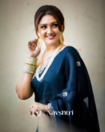 Blue Color Georgette Saree with Embroidery Design - Image 4