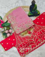 Seraglio Pink Fendy Silk Sequence Embroidery Work Saree With Stitched Blouse - Image 4