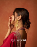 Dulcet Red Rangoli Silk Saree With Resplendent Blouse Piece - Image 5