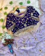 Redolent Lavender Fendy Silk Sequence Embroidery Work Saree With Stitched Blouse - Image 5