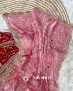 Artistic Pink Fendy Silk Sequence Embroidery Work Saree With Stitched Blouse - Image 5
