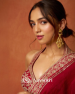 Dulcet Red Rangoli Silk Saree With Resplendent Blouse Piece - Image 7