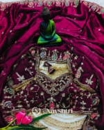 Rhapsody Maroon Fendy Silk Sequence Embroidery Work Saree With Stitched Blouse - Image 11